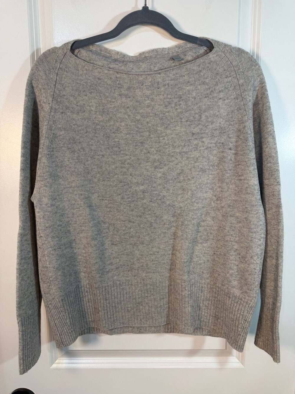Vince Wool Cashmere Boat Neck Raglan Sweater Grey Size S